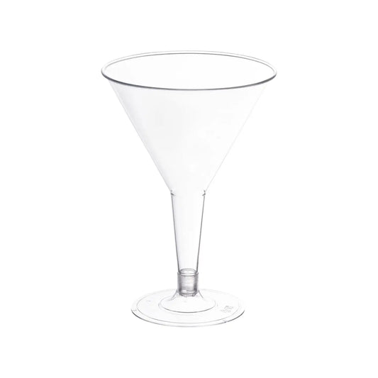 6 oz. Clear Plastic Martini Glasses - 8 Pcs