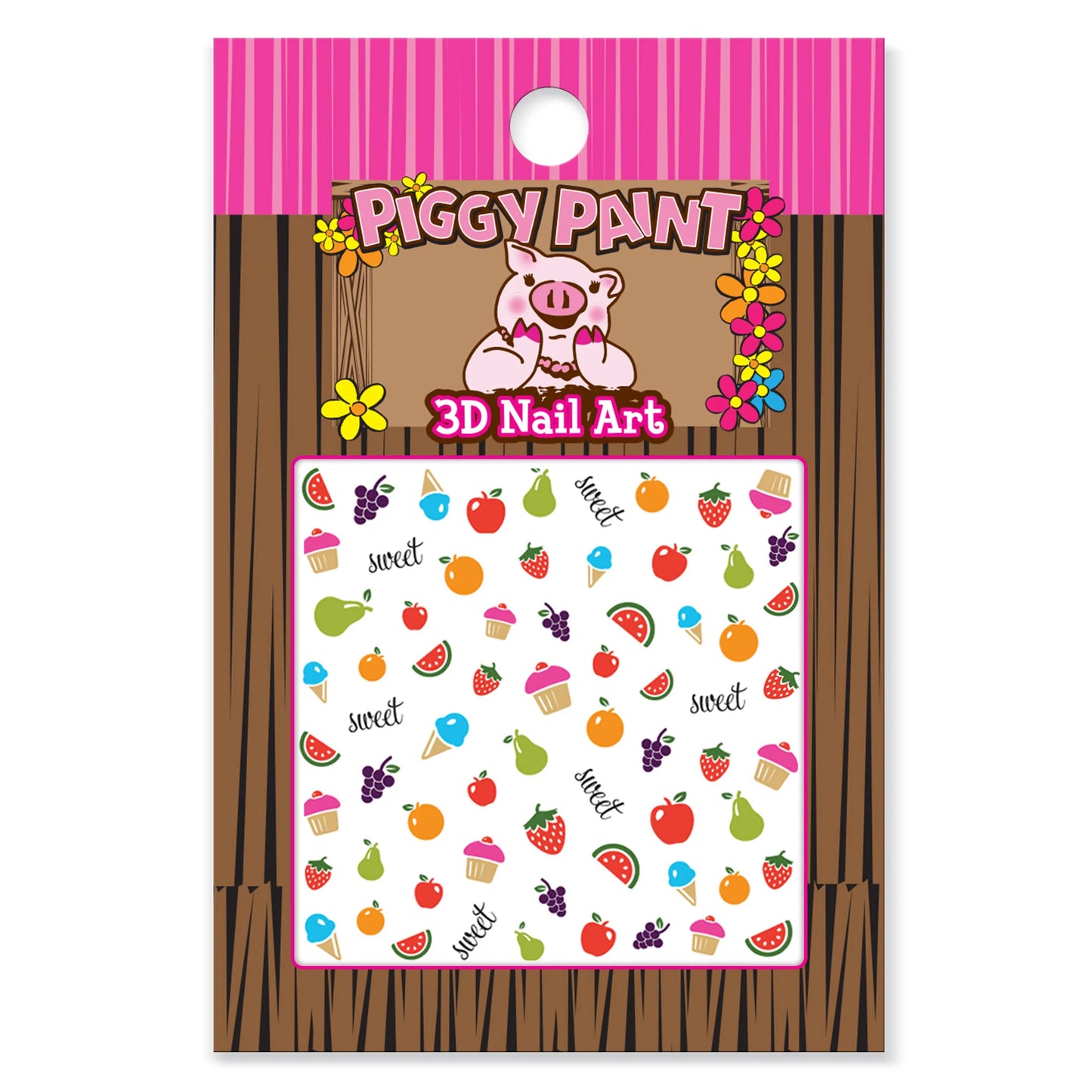 Piggy paint 3D nail art