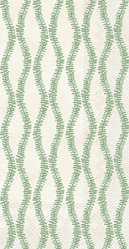 Green Leaf and Stem Guest Towels