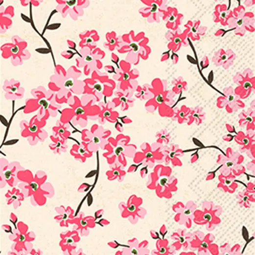 Wholesale Paper Guest Towels 16 ct Cherry Blossoms Pattern
