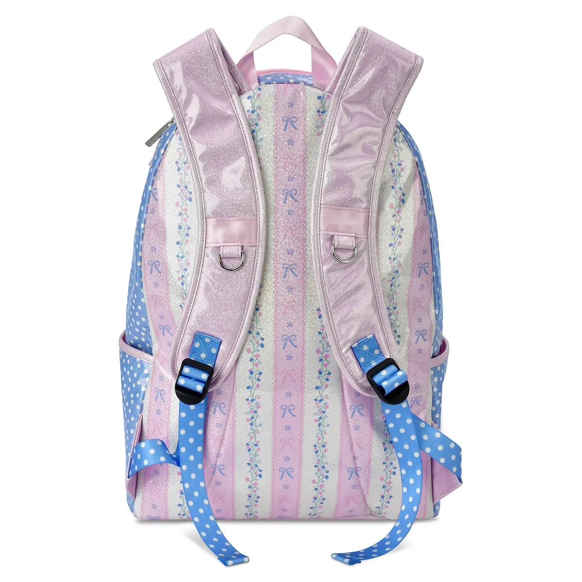 Pink Floral Stripe Backpack