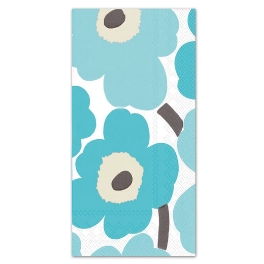 MARIMEKKO - UNIKKO TURQUOISE PAPER GUEST TOWELS