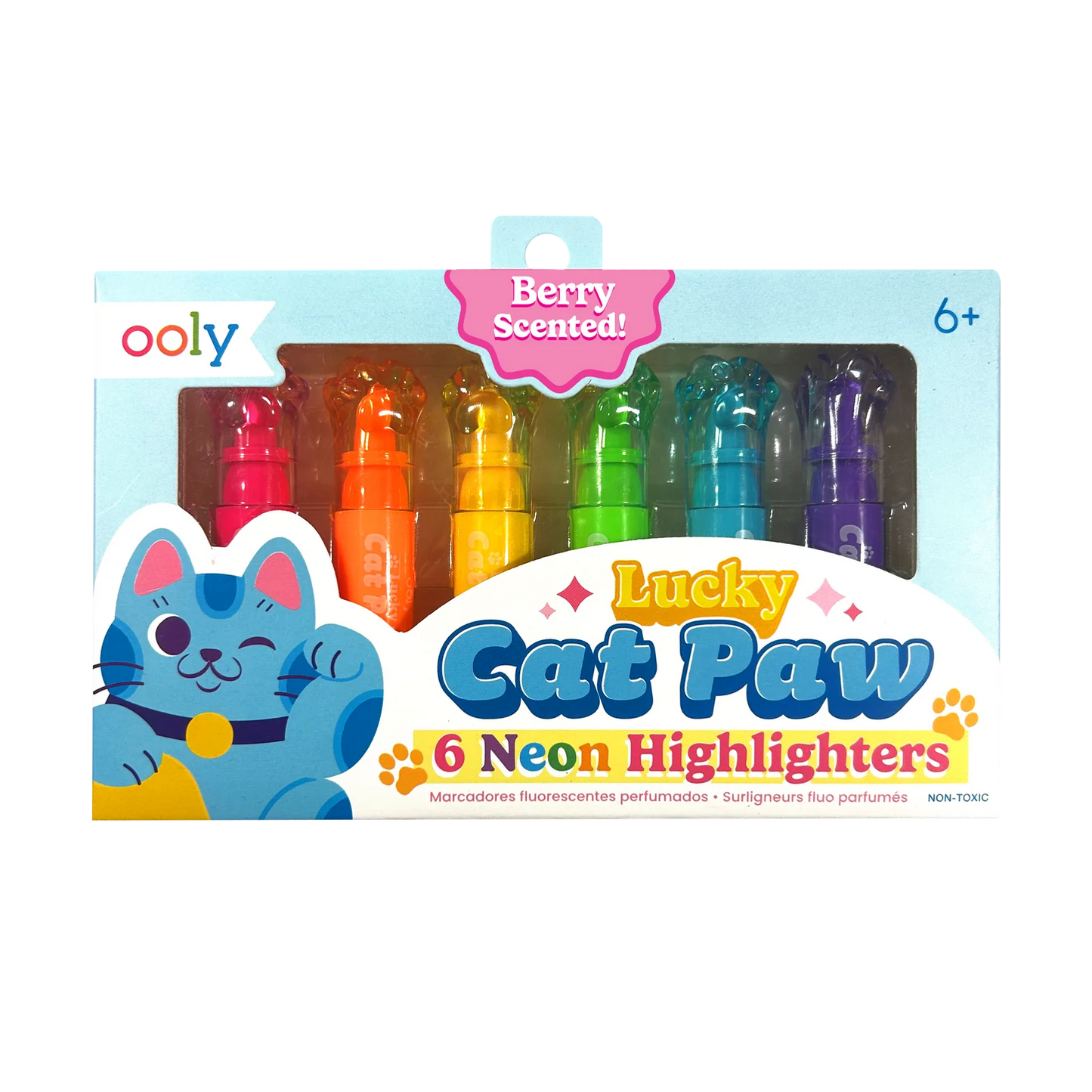 Lucky Cat Paw Neon Highlighters