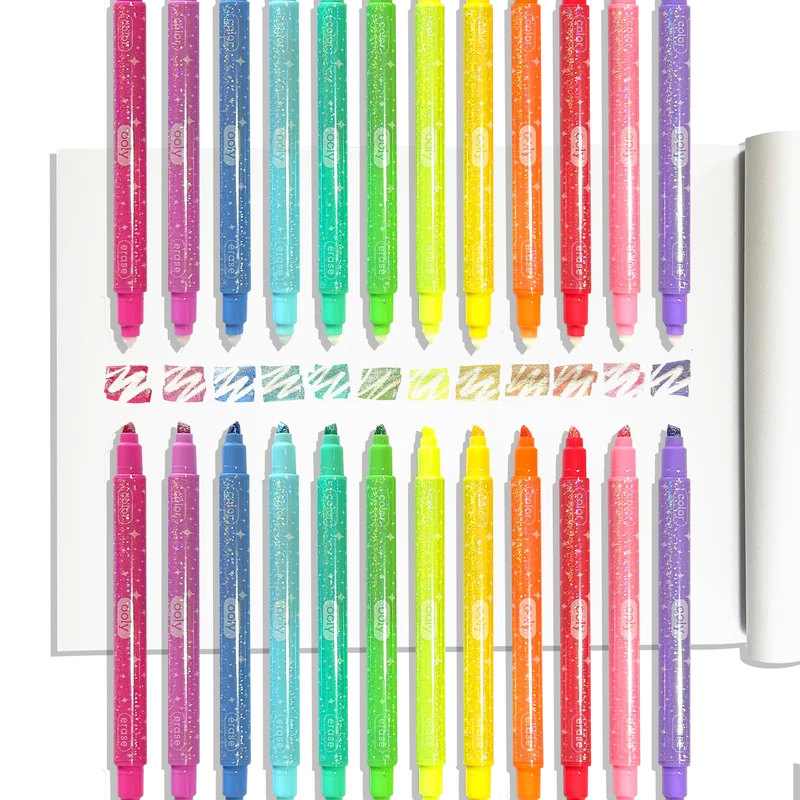 Make No Mistake! Sparkle Glittery Erasable Markers