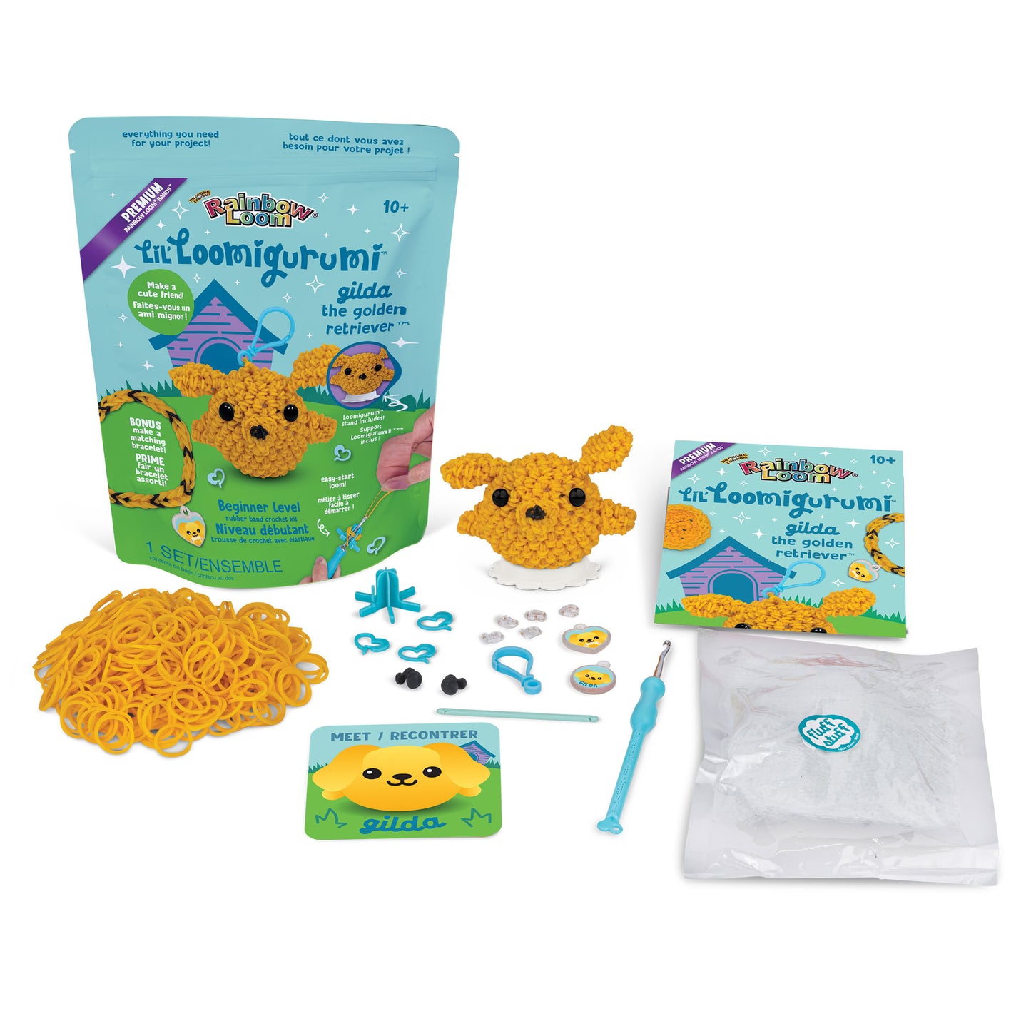 LIL LOOMIGURUMI – GOLDEN RETRIEVER – RAINBOW LOOM
