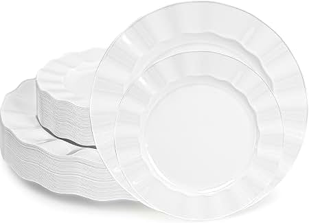 Luxe Party 40 pc Set White plates