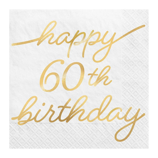 Golden age cocktail napkin 60th