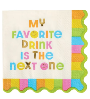 My favourite drink is the next one - funny cocktail napkins x 20 ct