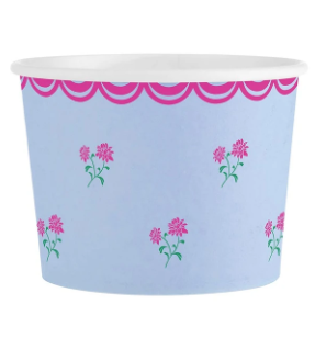 Treat Cups-Blue With Floral 16 ct