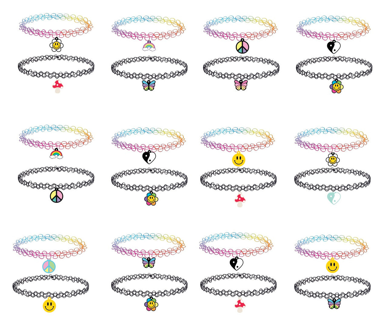 Charms and chokers necklace assorted