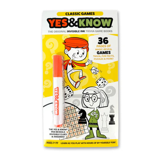 Yes & Know The original indivisible ink trivia game books