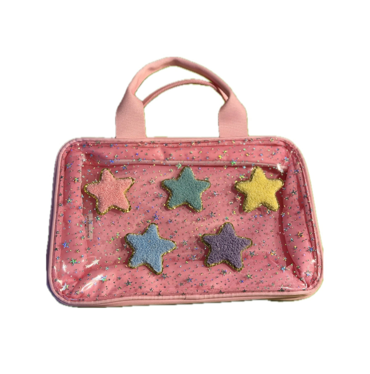 Pink star Large Cosmetic Bag