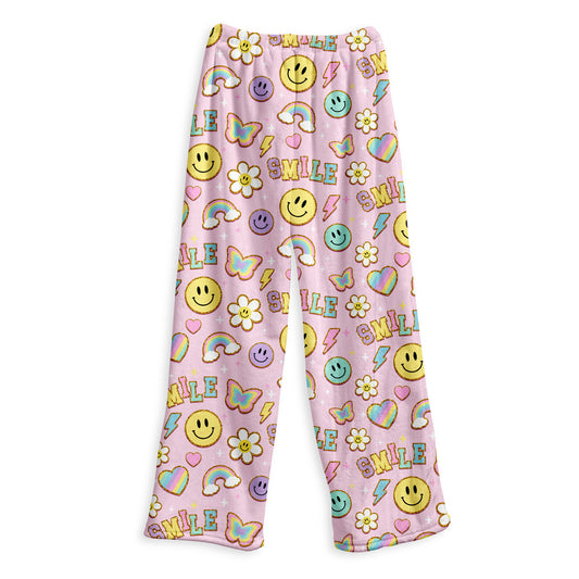 Patch Print Fuzzy Lounge Pants