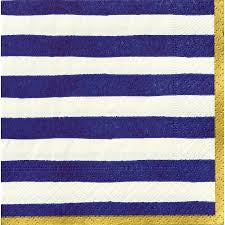 Bold Strokes - Navy Luncheon Paper Napkins