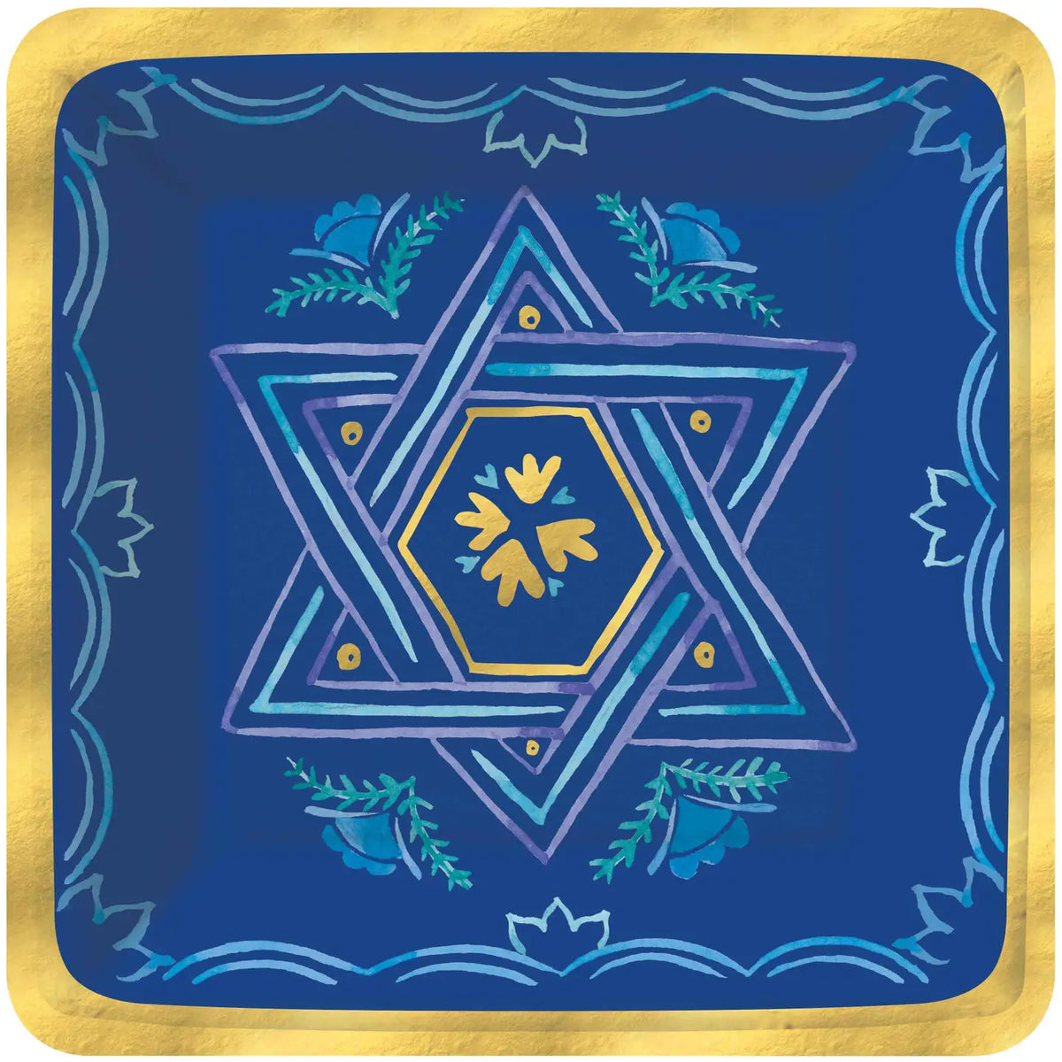 Design Design Elegant Hanukkah vibrant Dinner Plates