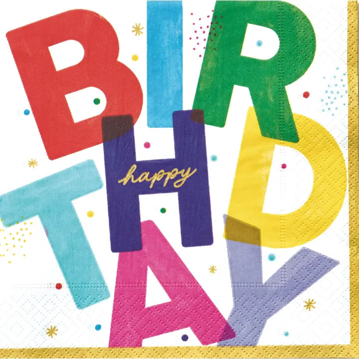 Design design birthday luncheon napkins