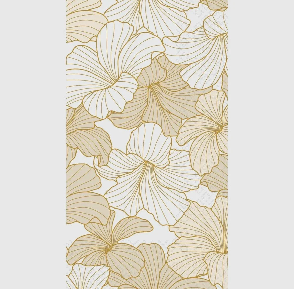 Hibiscus gold guest napkin