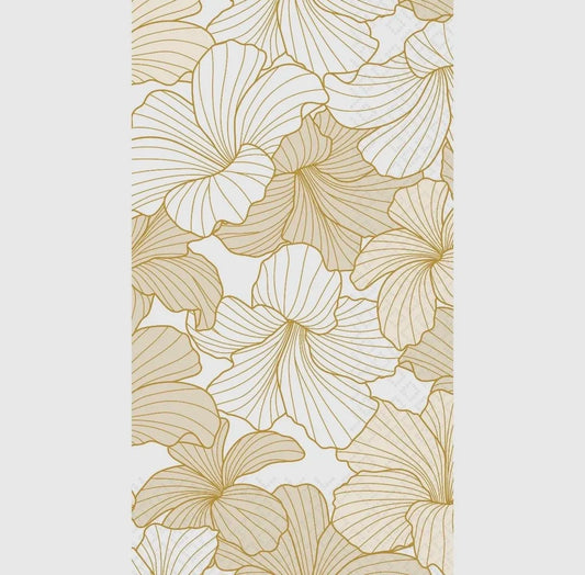 Hibiscus gold guest napkin