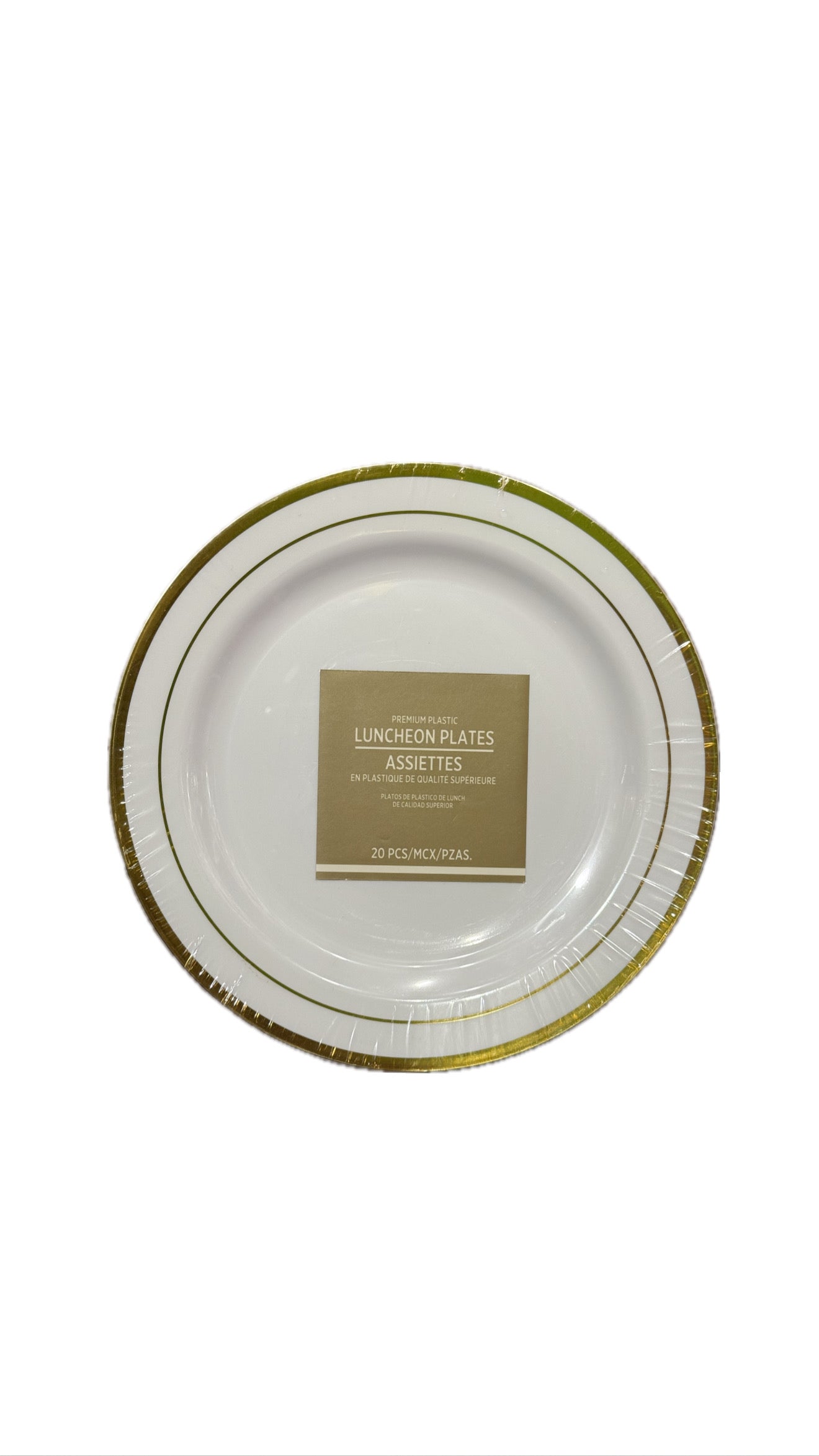 Premium Plastic Luncheon Plates 20 pcs