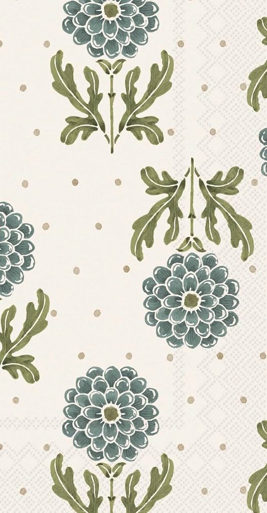 IHR Guest Napkin - Simple flower blue