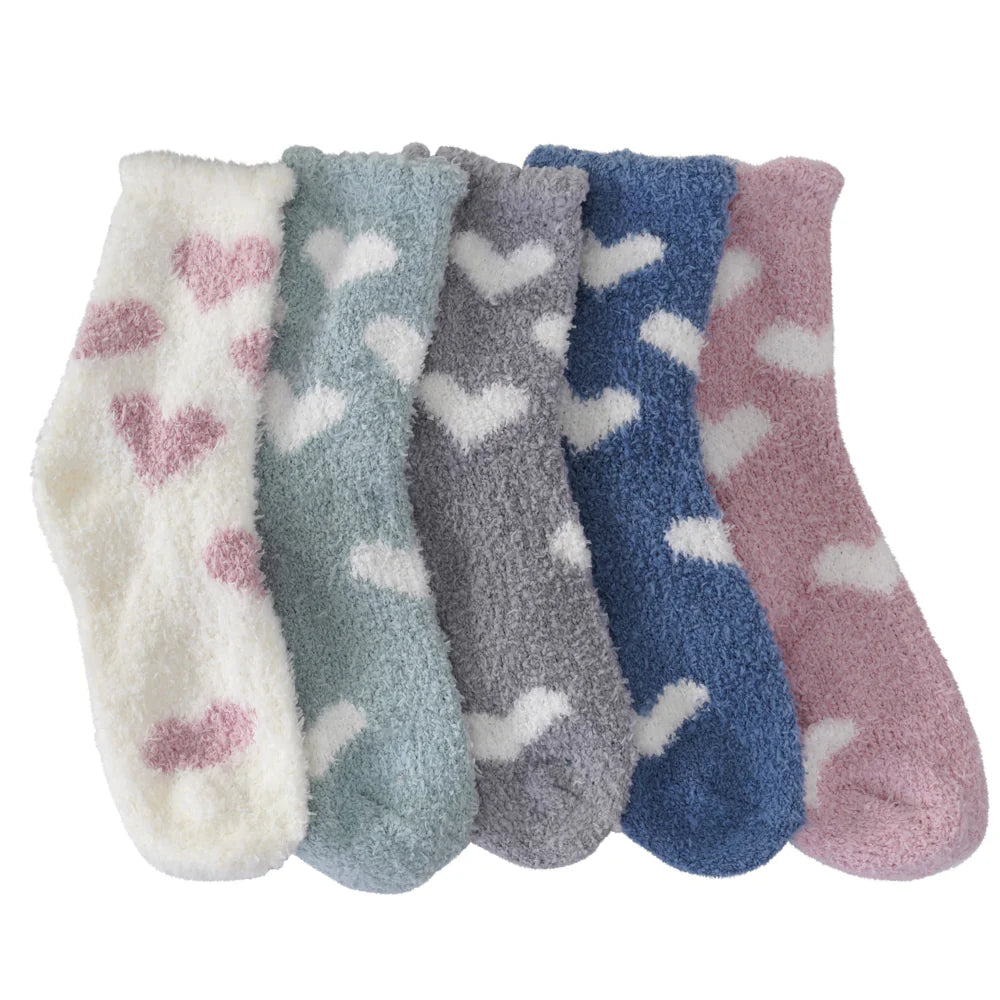 Lim Lim Socks / fuzzy socks hearts
