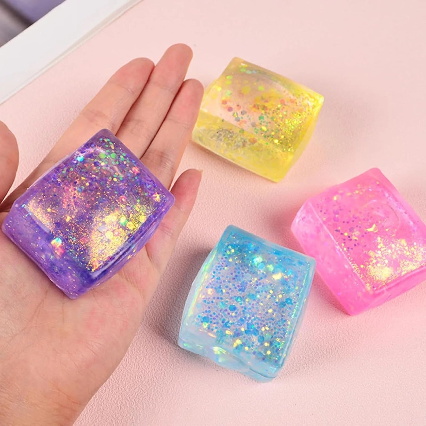 Glitter slow Rise Squishy cube