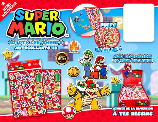 Mario Bro’s Puffy Stickers