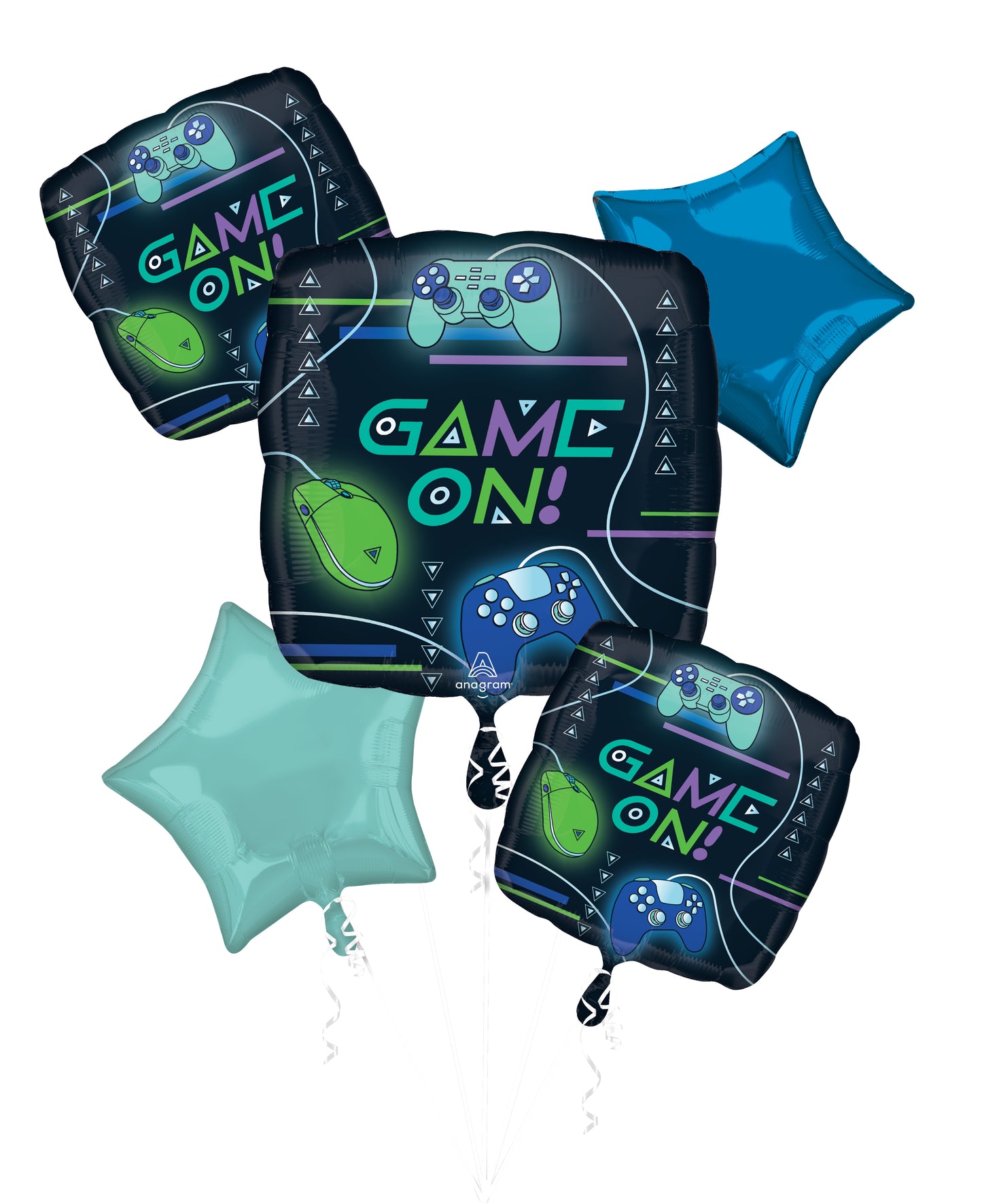 Game On Anagram Foil Balloon Bouquet