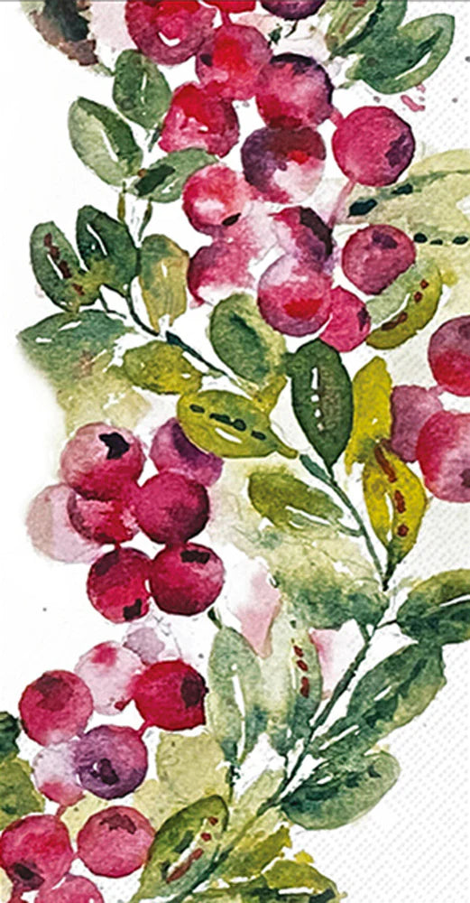 Cranberry Wreath Napkin
