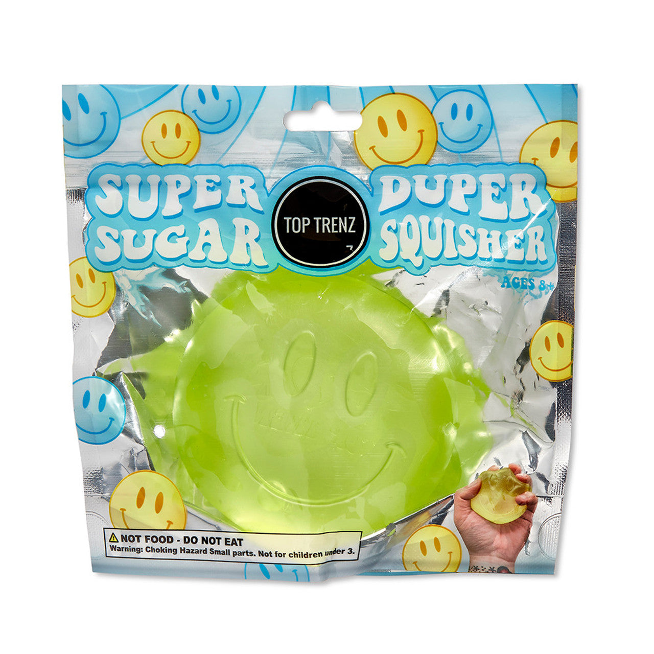 Super Duper Sugar Squisher Toy- Happy Face