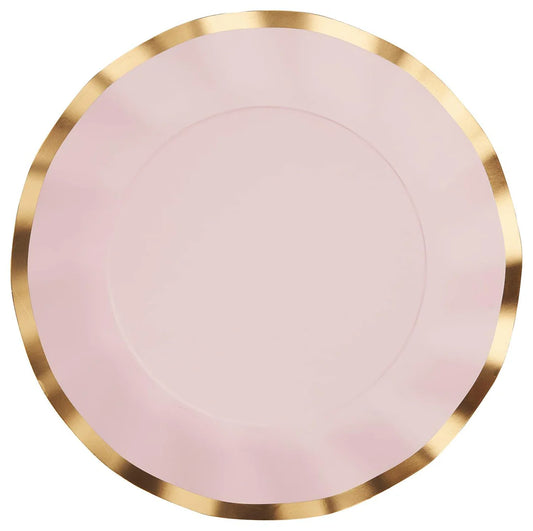 Wavy Dinner/dessert Plate Everyday Blush/8ct