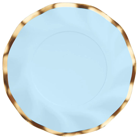 Wavy dessert / dinner Plate Everyday Sky Blue/8ct