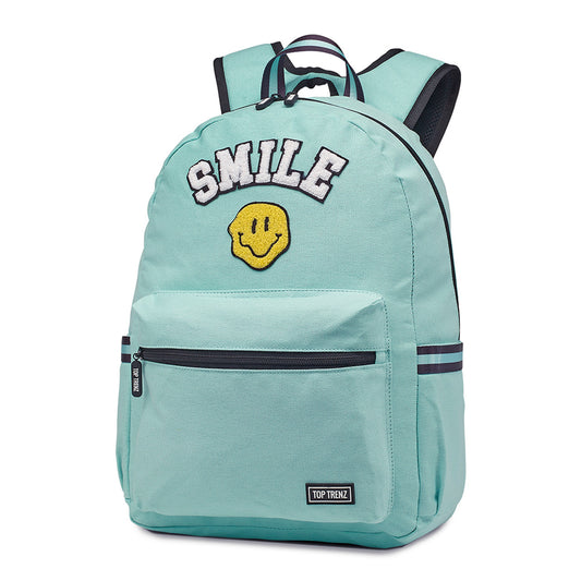 Top Trenz - Aqua Smile Canvas Backpack