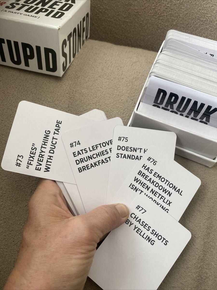 Drunk stoned or stupid card game