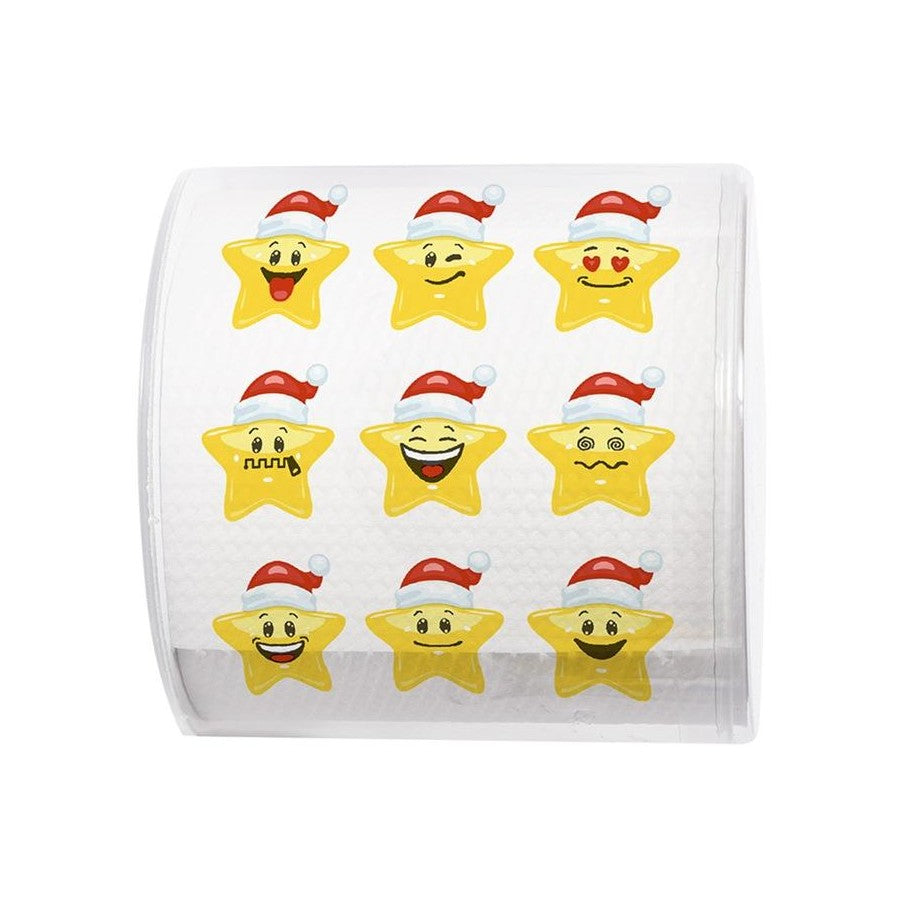 3x Paper+Design Christmas 3-Ply Toilet Paper 200-Sheet Tissue Roll Santa Stars