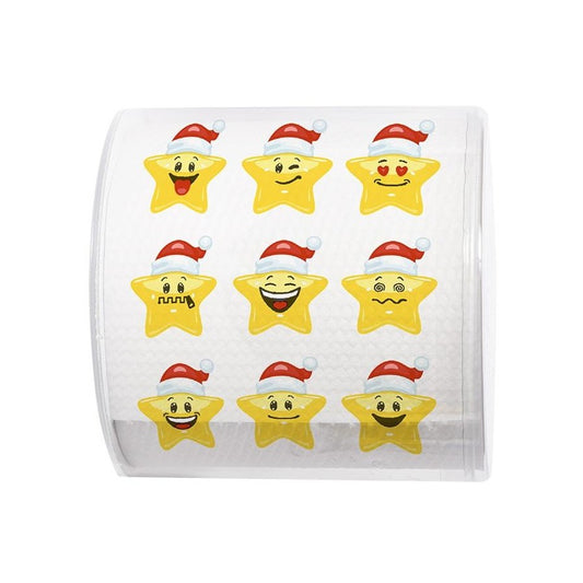 3x Paper+Design Christmas 3-Ply Toilet Paper 200-Sheet Tissue Roll Santa Stars