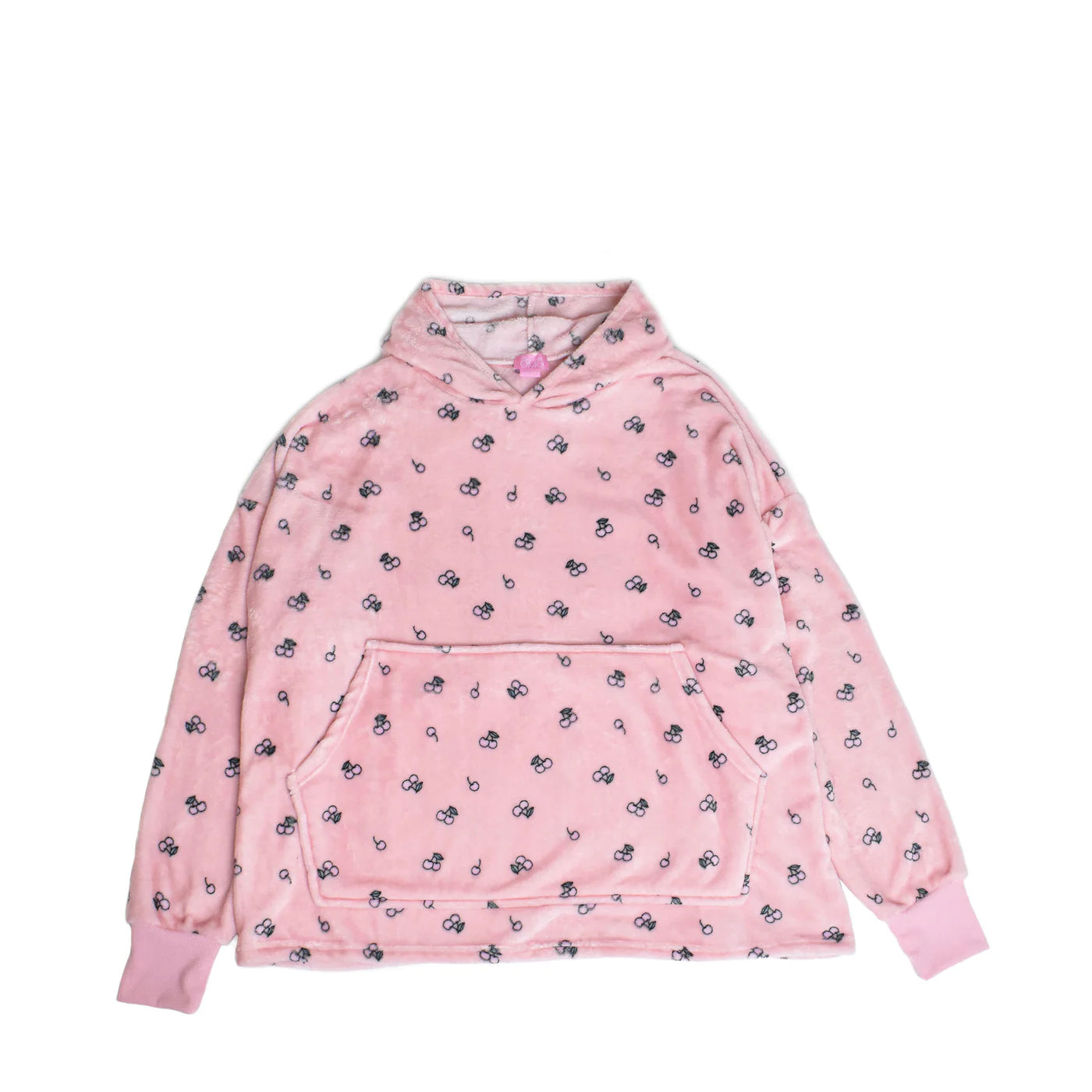 Fleece Printed Pullover Oversized Hoodie
