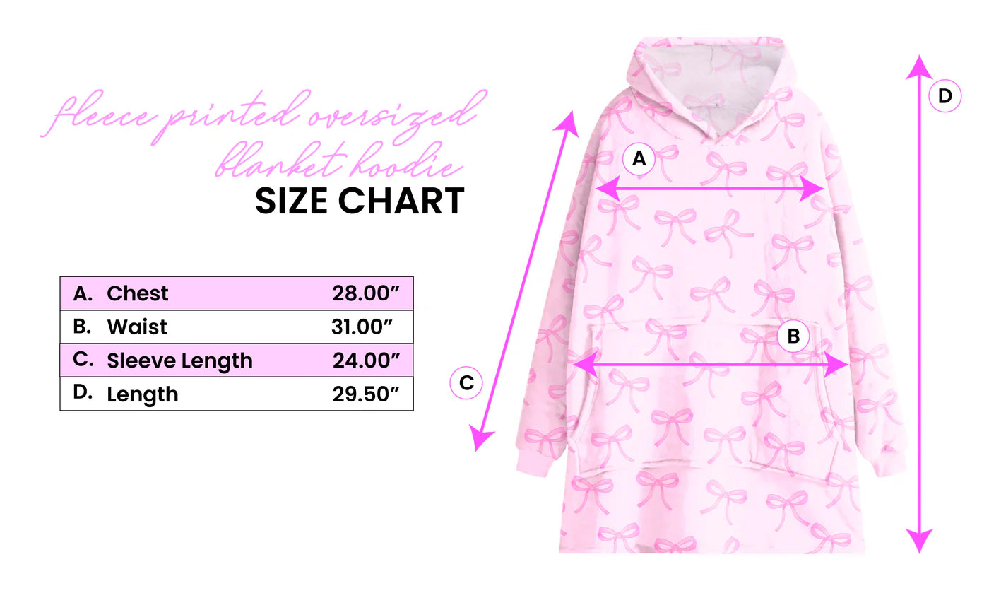 Fleece Printed Pullover Oversized Hoodie