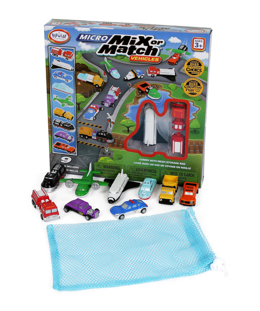 Mix or Match Vehicles, Snap Toy Play Set, Micro Vehicles