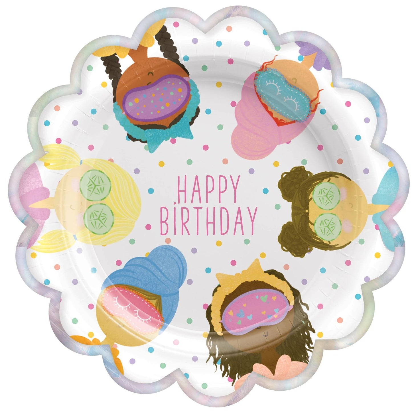 Spa Party Dinner Plates - 8 Count