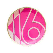 16 Birthday Dessert Plates