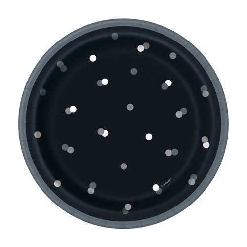 Black And Silver Plates