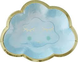 Oh Baby Blue Cloud Dessert Plate