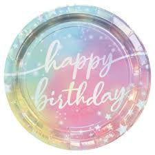 Pastel Happy Birthday Dinner Plate