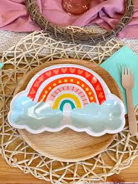 Rainbow Dessert Plate