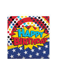 Comic Happy Birthday Dessert Plate