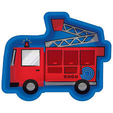 Fire Truck Dessert Plate
