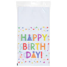 Happy Birthday Rainbow Rectangle Tablecloth
