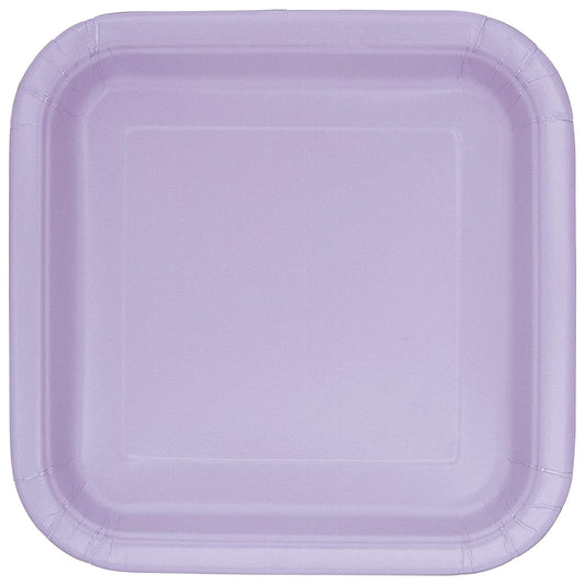 Lavender Square Plate 7in