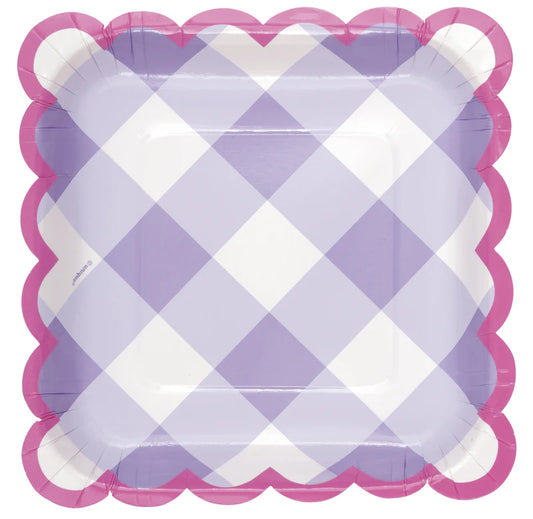 Pastel Gingham Plate